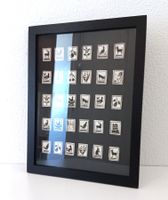 Vintage gerahmte Collage mit kleinen Reliefbildern