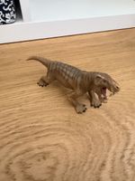 Spielfigur Gorgonops Dinosaurier braun guter Zustand