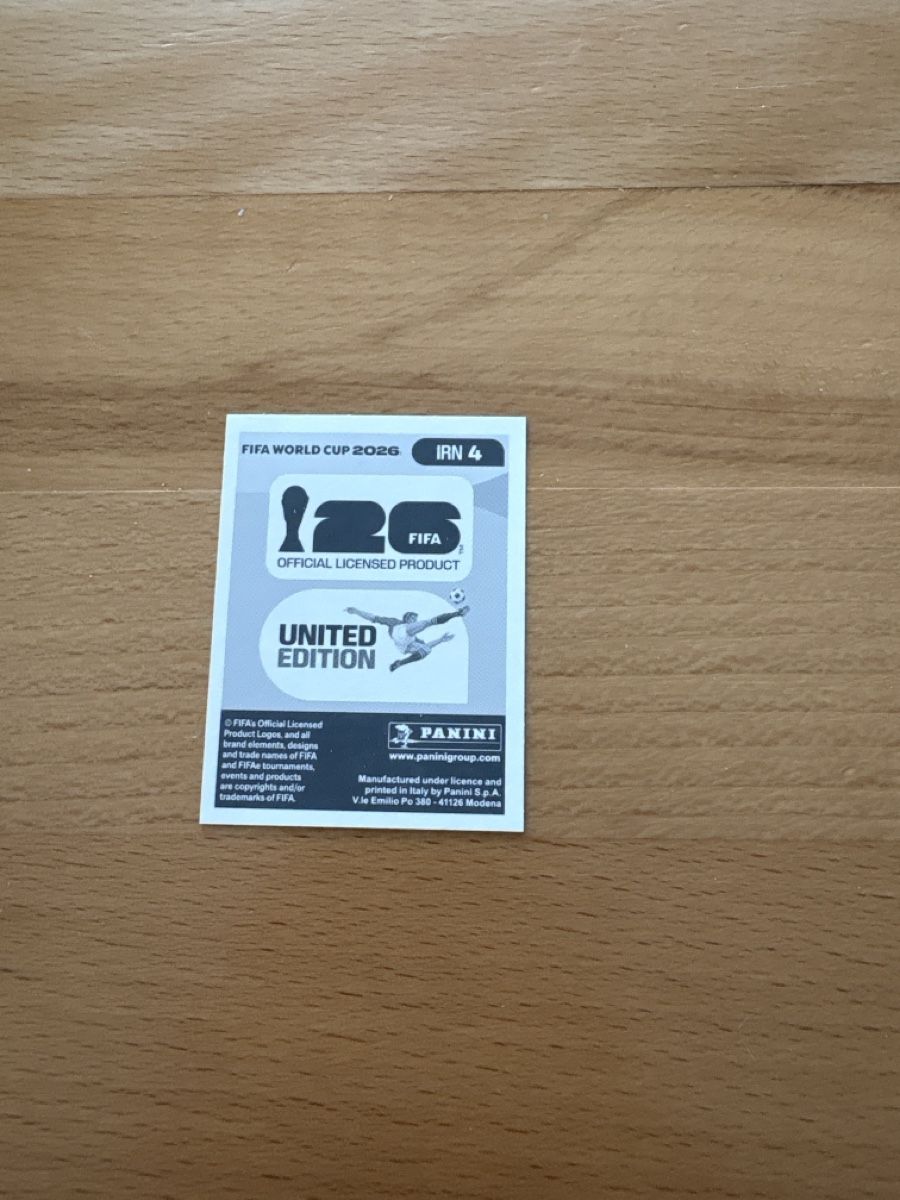Panini Carte collezionabili: Sticker FIFA World Cup 2026 IRN 4  – Nuovo (secondo la descrizione) da Niederrohrdorf venduto da 92Fischli 1