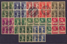 Lot Tellknabe + Tellbrustbild, Zentrumstempel, ab Fr.1.--