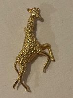 Giraffe Brosche Golden Detailreich