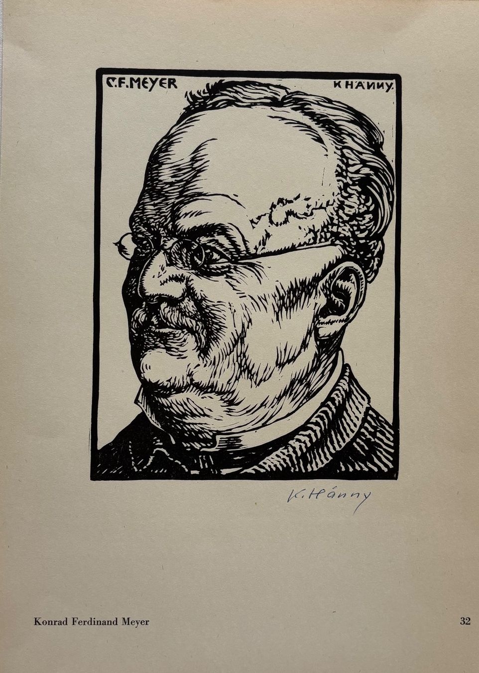 Gravures sur bois: Karl Hänny, Orig. Holzschnitt, sign., Conrad Ferdinand Meyer – D'occasion à Frauenfeld par Merk52