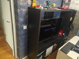 IKEA Kallax Regal schwarz mit Fächern gebrauchter Zustand