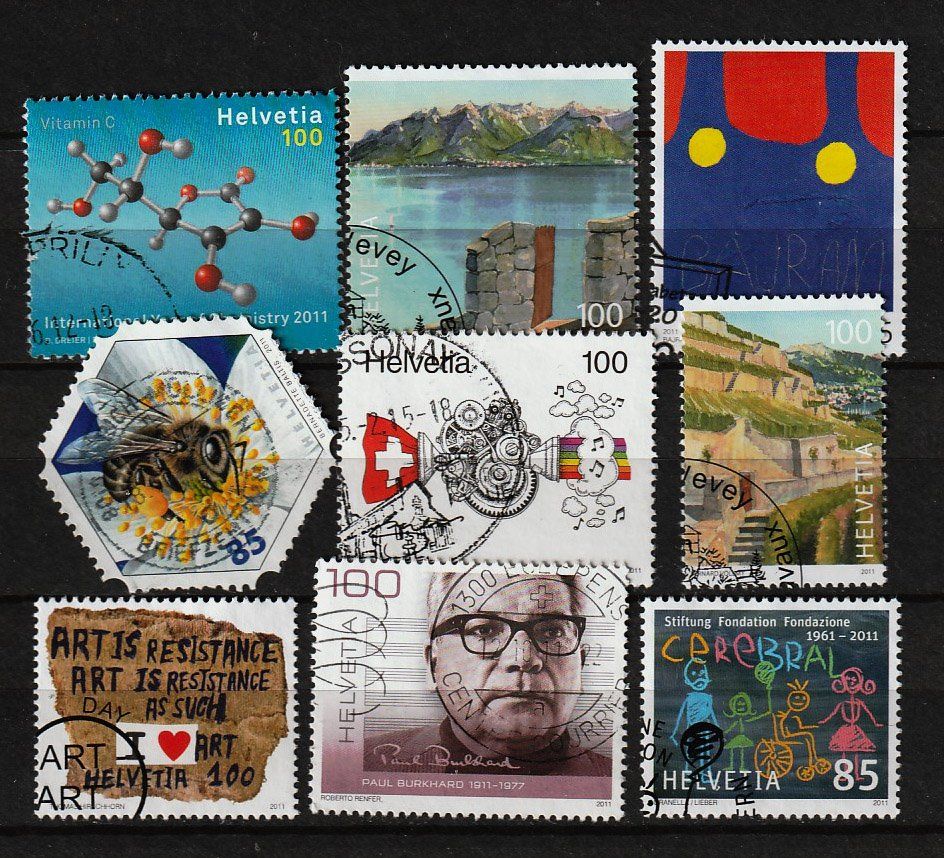 Tutti i francobolli: 2011 neue Schweizer Briefmarken – Usato da Arlesheim venduto da gaugi43