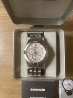 Montre chronographe Wenger, cadran blanc, état neuf