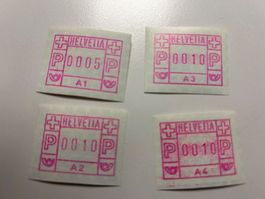 Schweiz ATM erste Serie A1-A4 1976