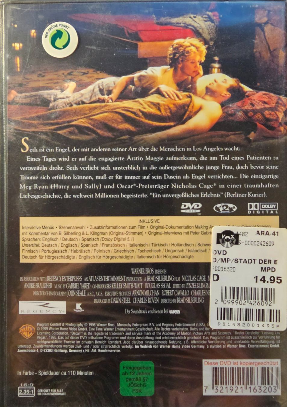 Tutti i DVDs: Stadt der Engel – Nuovo e nell'imballaggio originale da Wahlen b. Laufen venduto da Cg10 1