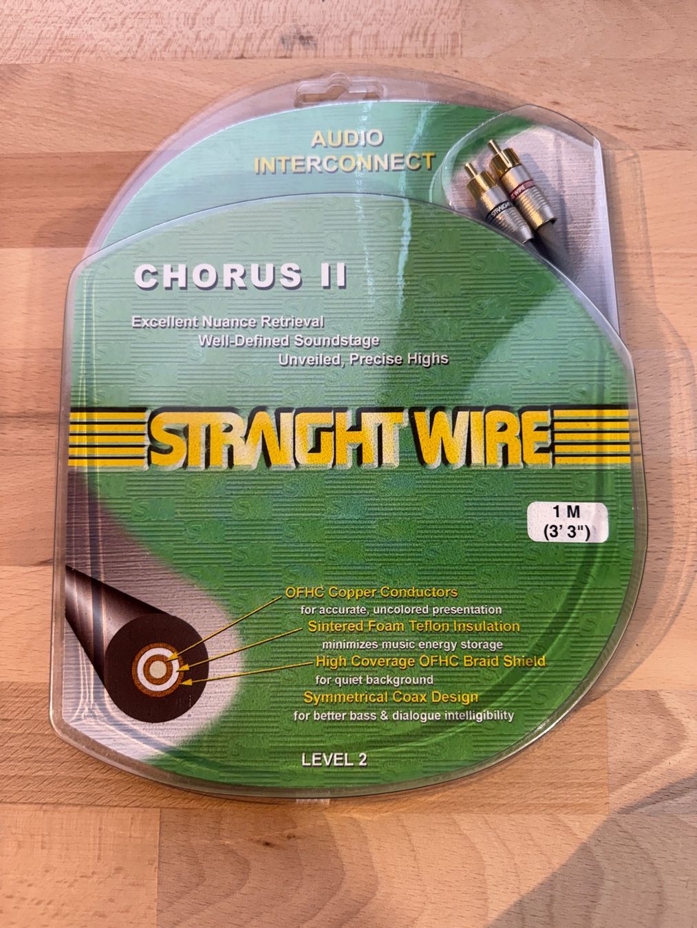 Cavi: Straight Wire Chorus II Stereo Cinch Kabel 1m – Nuovo e nell'imballaggio originale da Uetendorf venduto da Cineversum_GmbH