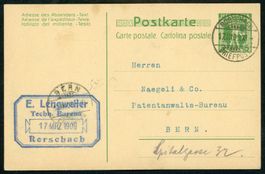 Postkarte: P 35 / PK 036 E. Lengweiler Rorschach, 1909