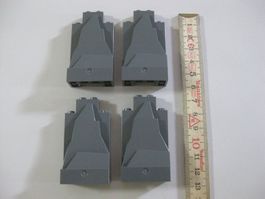 LEGO 4 stk. Wall Element Mountain Fels Alp / 2x4x6 Darkgray