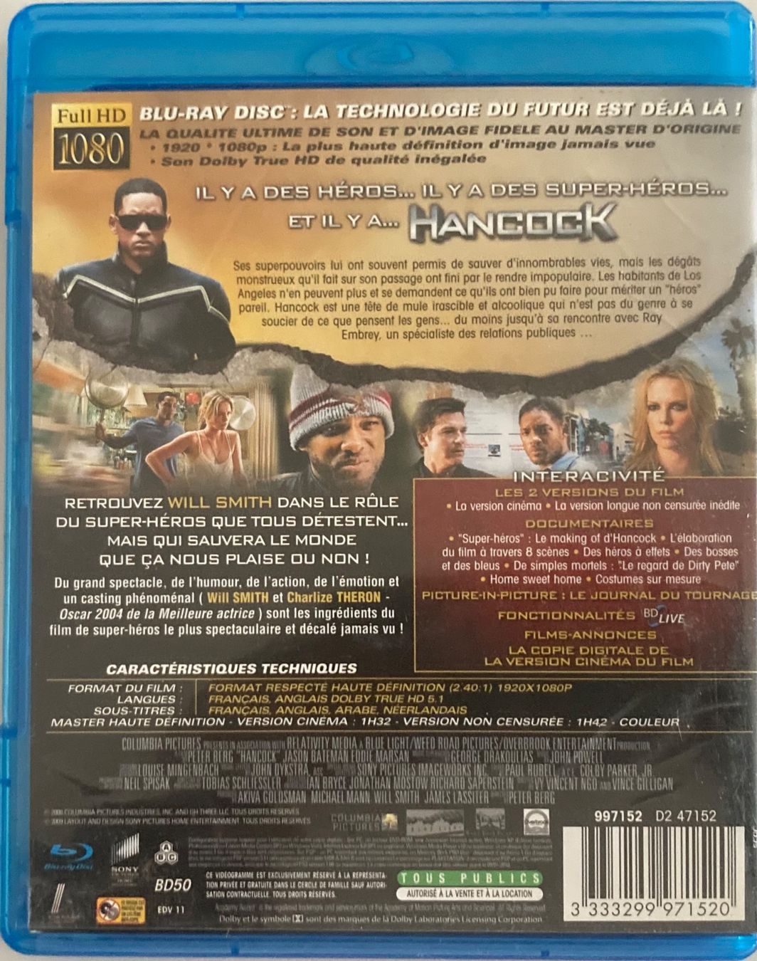 Tutti i DVDs: WILL SMITH / CHARLIZE THERON - HANCOCK – Usato da Poliez-Pittet venduto da Newtown-Records 1