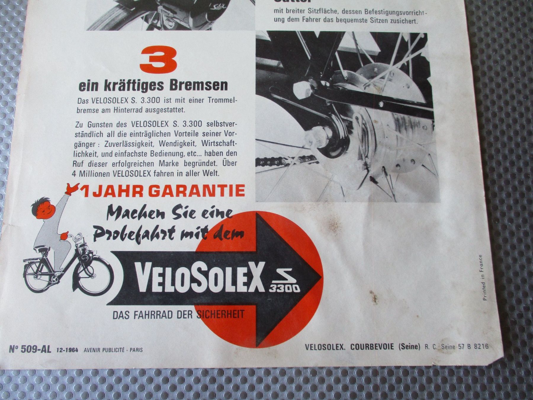Documenti: Velo Solex S 3300 Prospekt, Original, – Usato da Ottikon Gossau ZH venduto da hokuspokus 6