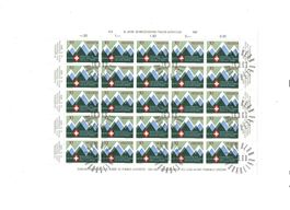 Helvetia 68 /Série Complète/ bloc de 25 timbres/obli. émissi