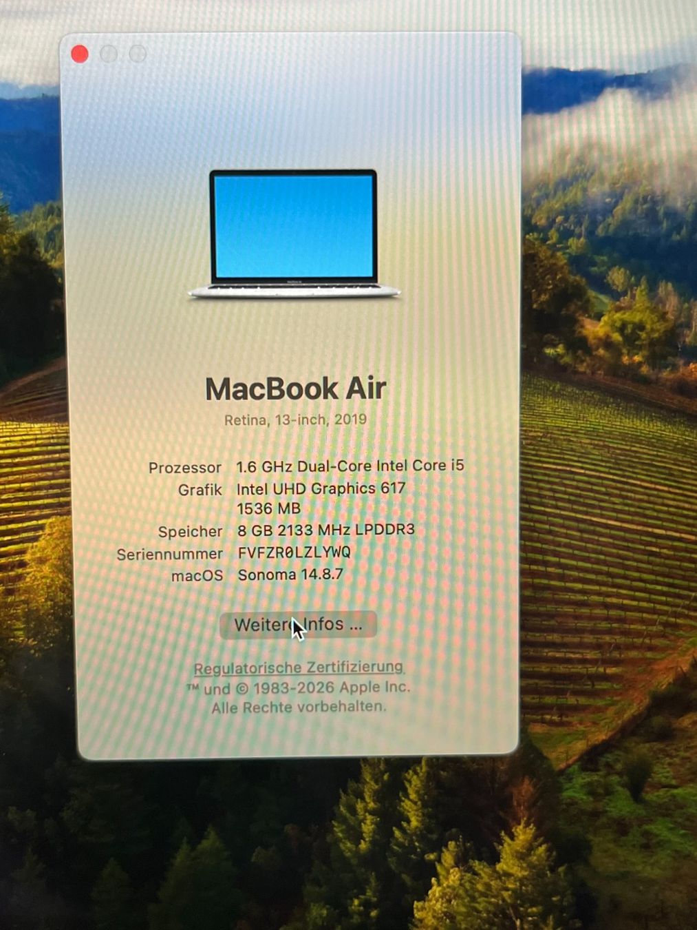 Apple Notebooks: MacBook Air 13 Zoll 2019 Touch – Gebraucht aus Winterthur von fla_hwg8 1