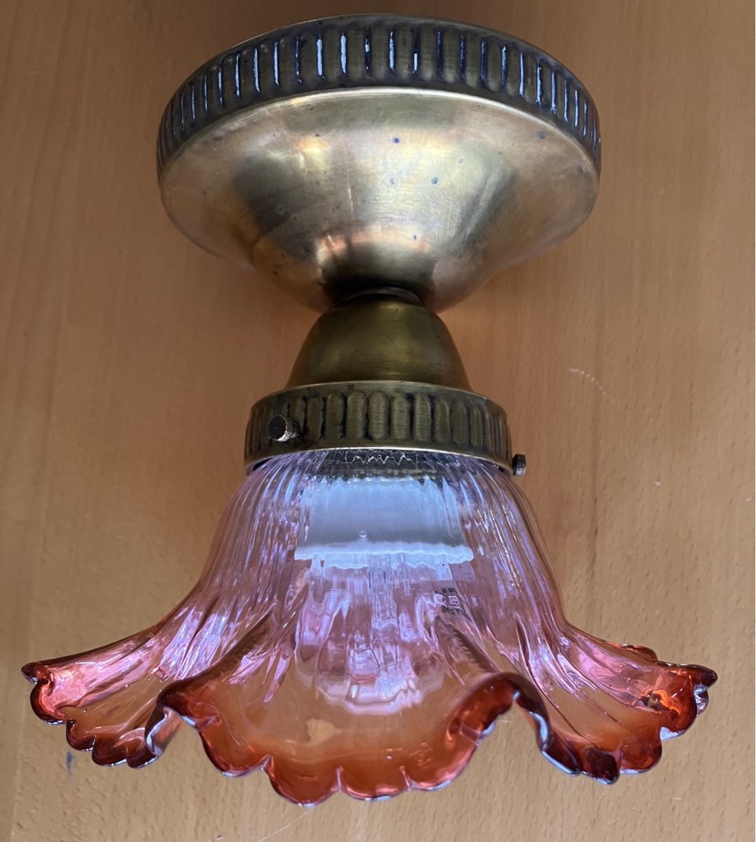 Lampadari & plafoniere: Antik Jugendstil Deckenlampe mit original Glasschirm – Usato da Zürich venduto da otomado 6
