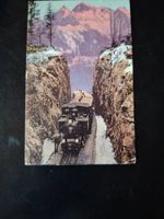Ansichtskarte Brünigbahn Passhöhe gelaufen 1908 antik