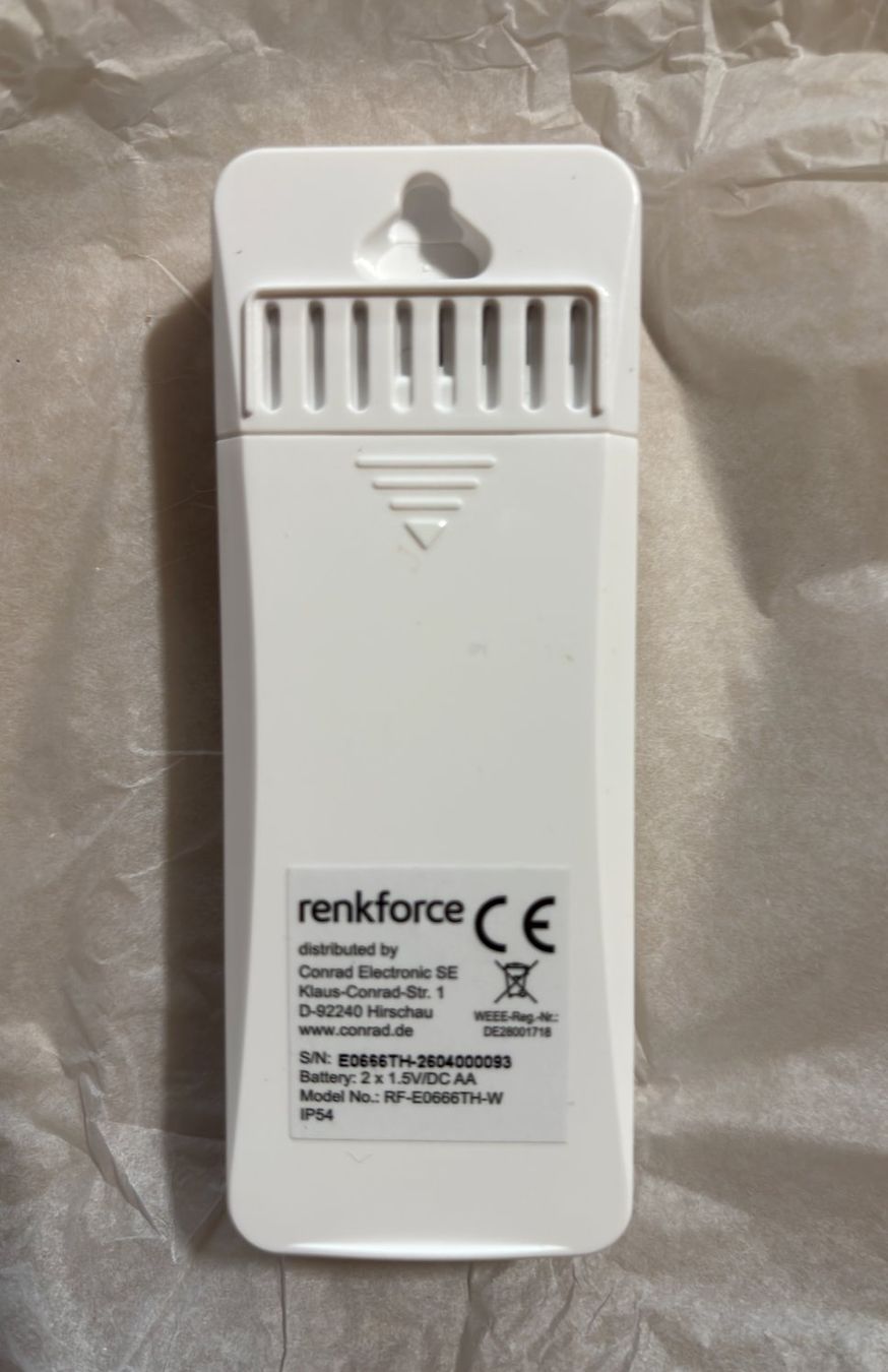 Sonstiges für Haushalt & Wohnen: Renkforce Wetterstationssensor RF-E0666TH-W weiss – Neu und originalverpackt aus Sonterswil von dwidi 1