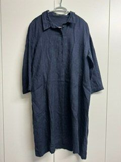 SOMEDAY Leinen Kleid dunkelblau 40