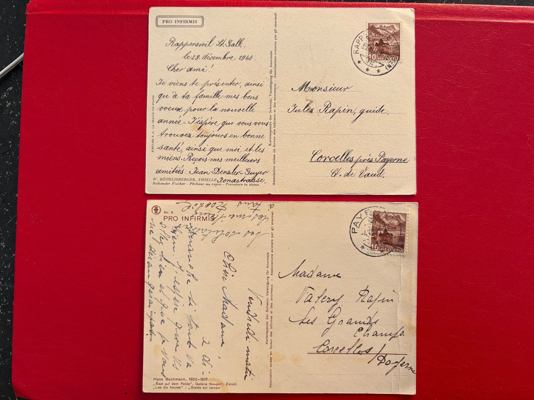 Cartoline postali: 2 Ansichtskarten Pro Infirmis 1940 / 1941 – Usato da St-Légier-Chiésaz venduto da Theo006 1
