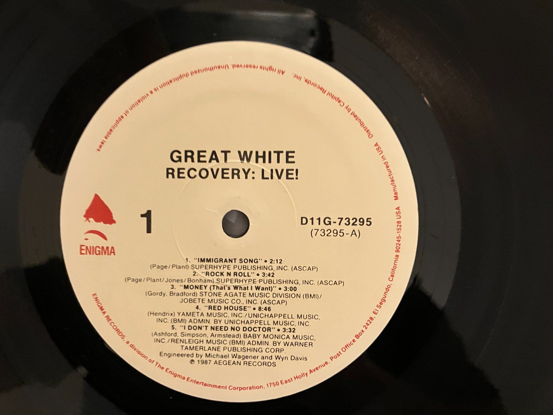 Dischi in vinile: Great White – Usato da Aarwangen venduto da Jukebox3 5
