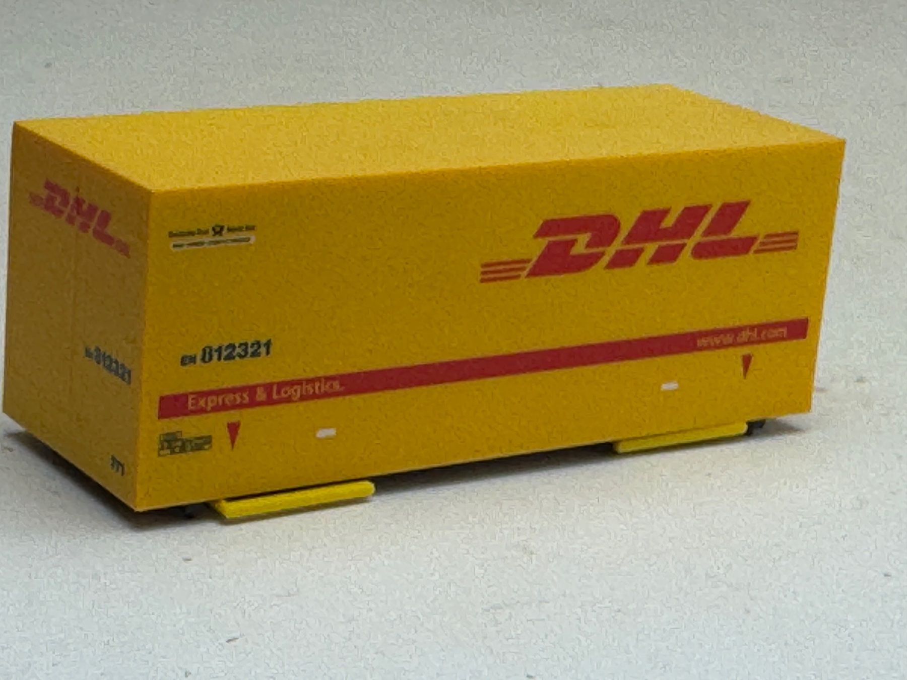 Herpa Modellini d'auto: AU- Herpa DHL Wechselpritsche – Usato da Elm venduto da Wikmtz