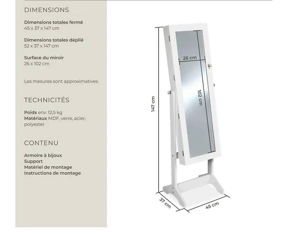 Armadi: Armoire bijoux a miroir – Usato da Vich venduto da NatachaCK 4