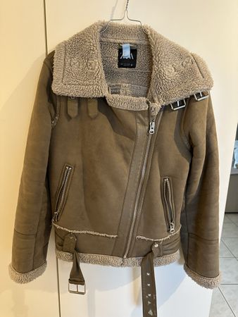 Zara Woman, size S, brown winter pilot jacket.