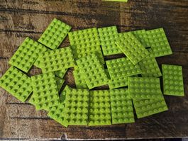 lego 3032 lot de 25 pièces Lime Plate 4 x 6