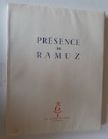 Présence de Ramuz 1951 Guilde du Livre Numéroté Gustave Roud