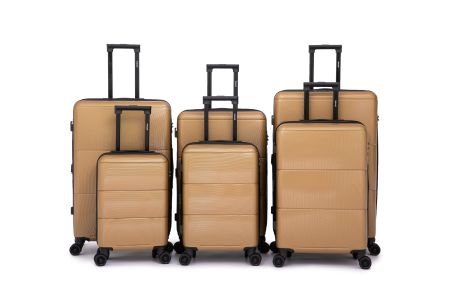 6 tlg. Kofferset Unbreakable Polycarbonat gateBAG GOLD NEU