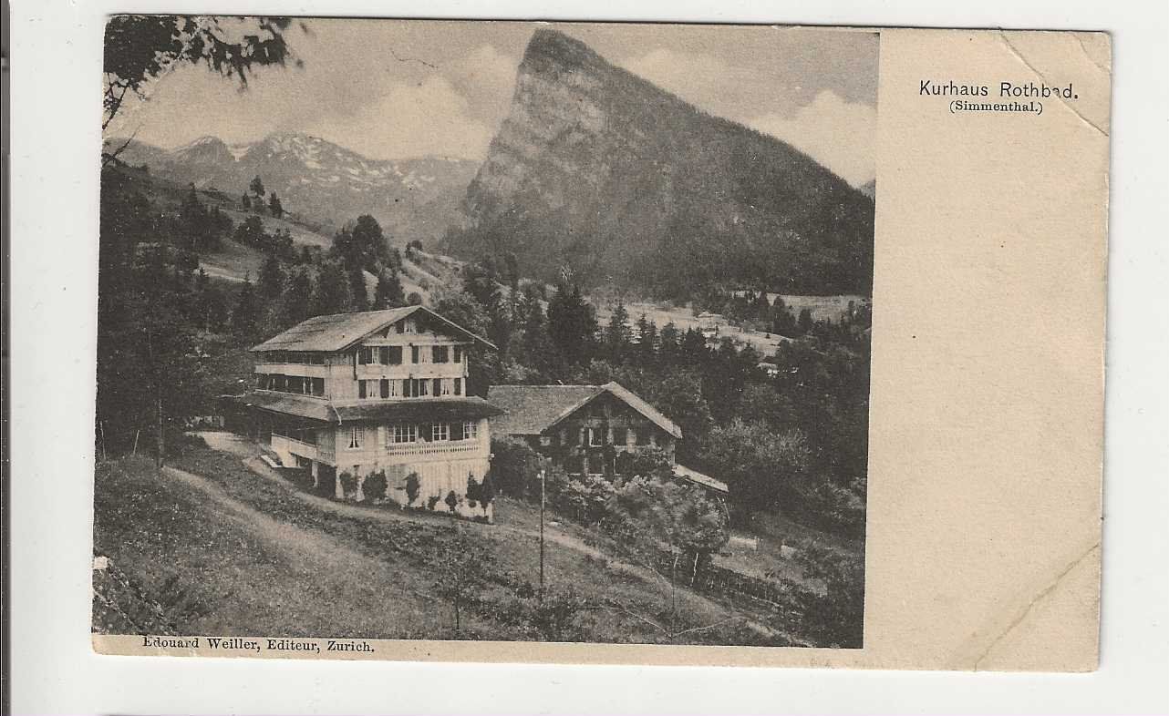 Cartoline postali: Horboden, Rothbad, ca 19 – Usato da Spiez venduto da Niesen20
