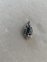 Antiker Anhänger mit Smaragd und Diamanten, Top Zustand!