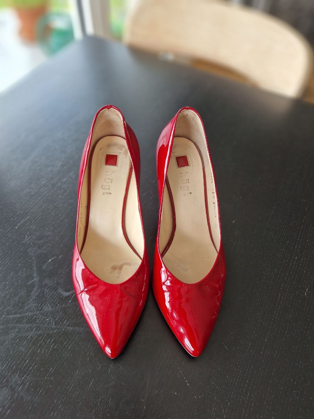 Högl Scarpe da donna: Pumps Högl rot Lackleder, Gr 38 – Usato da Oberbipp venduto da aitim