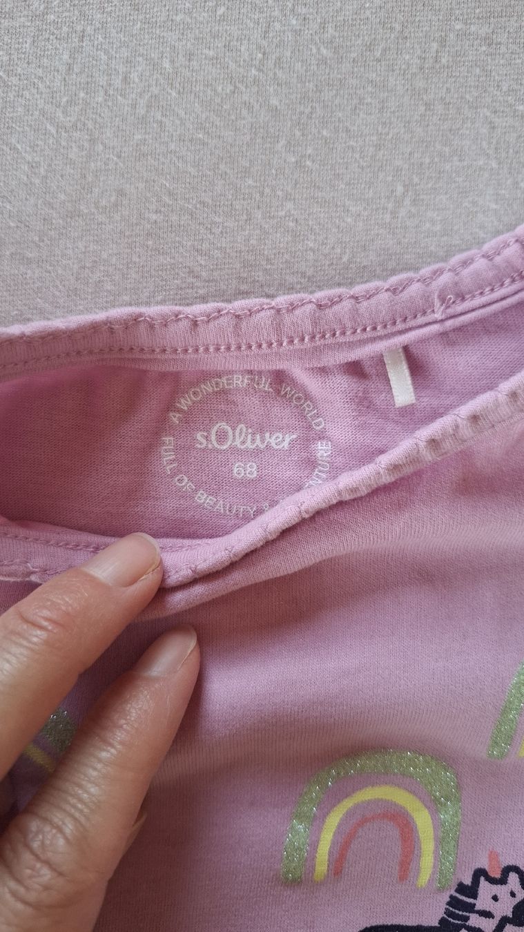 S.Oliver Blusen, T-Shirts & Tops: s.Oliver Langarmshirt Grösse 68 Regenbogen Zebras – Gebraucht aus Lü von jas_minw 1