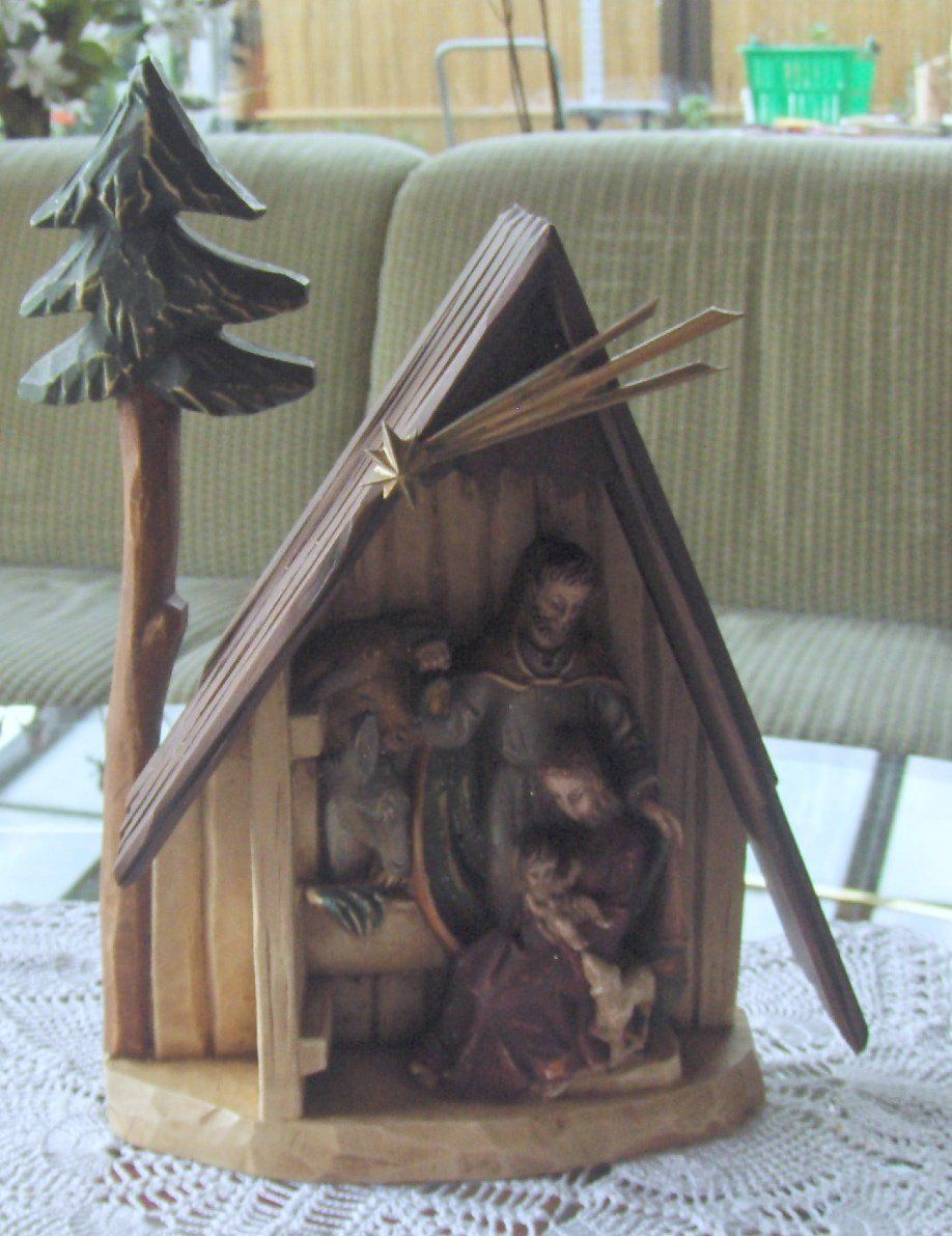 Alle Dekorationen: Weihnachtskrippe komplett mit Figuren – Gebraucht aus Eschenbach von Alicekunst 4