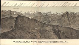 Stätzerhorn Panorama von Winter