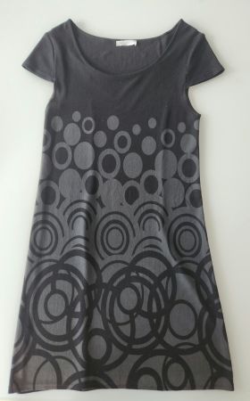 Robe courte Promod noire à motifs ronds, T M
