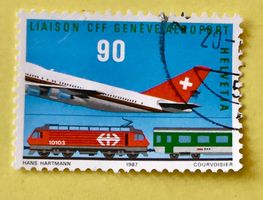 Nr.746  SBB-Anschluss Genf-Cointrin GESTEMPELT 1987   