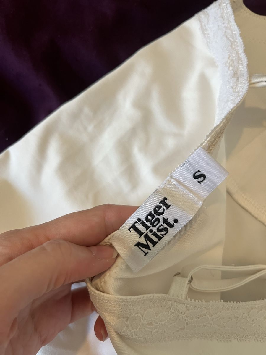 Tops: Top Tiger Mist blanc taille S dentelle polyester – Gebraucht aus Zürich von Noemie1994 2