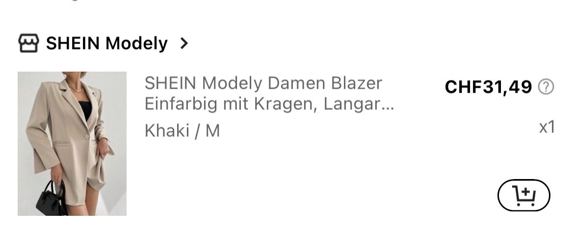 Shein Completi & Tailleur: Schicker SHEIN Blazer Grösse M NEU – Nuovo e nell'imballaggio originale da Kirchberg BE venduto da lea_kb6y 2