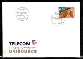 1994 - FDC / Werbemarken- Bet.der Telecom PTT an Unisource