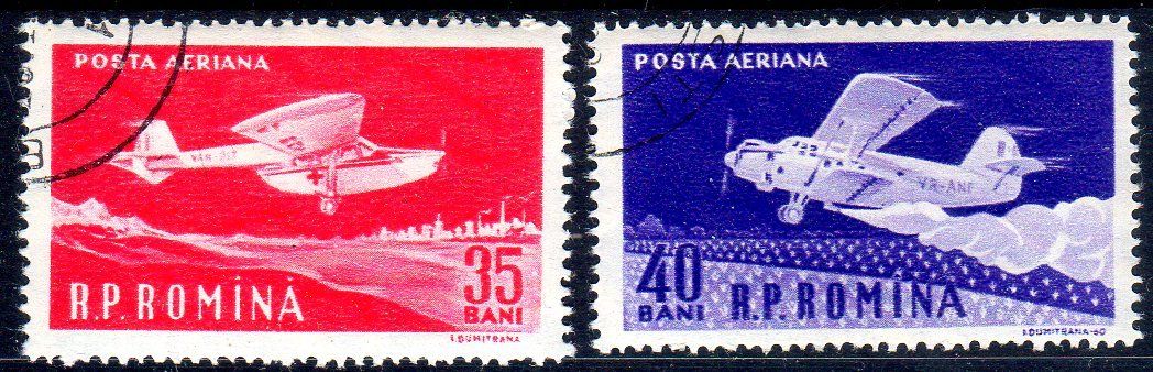 Alle Briefmarken: TAG DER LUFTFAHRT 1960 2 MARKEN GESTEMPELT - FL – Gebraucht aus Losone von EM2019