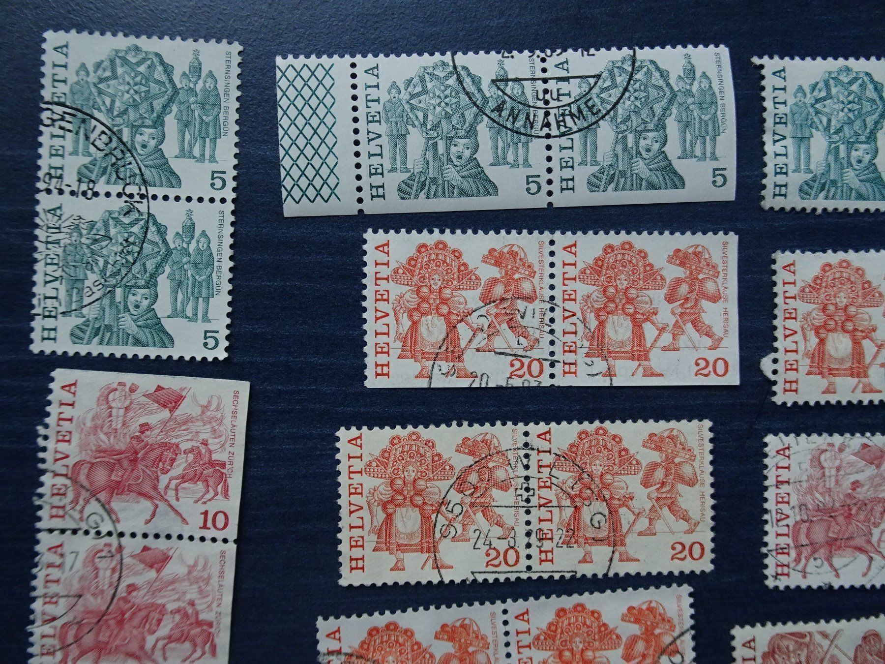 Alle Briefmarken: Div. Streiffen, auch aus Markenheft – Gebraucht aus Aadorf von Chnorli-Furz 3