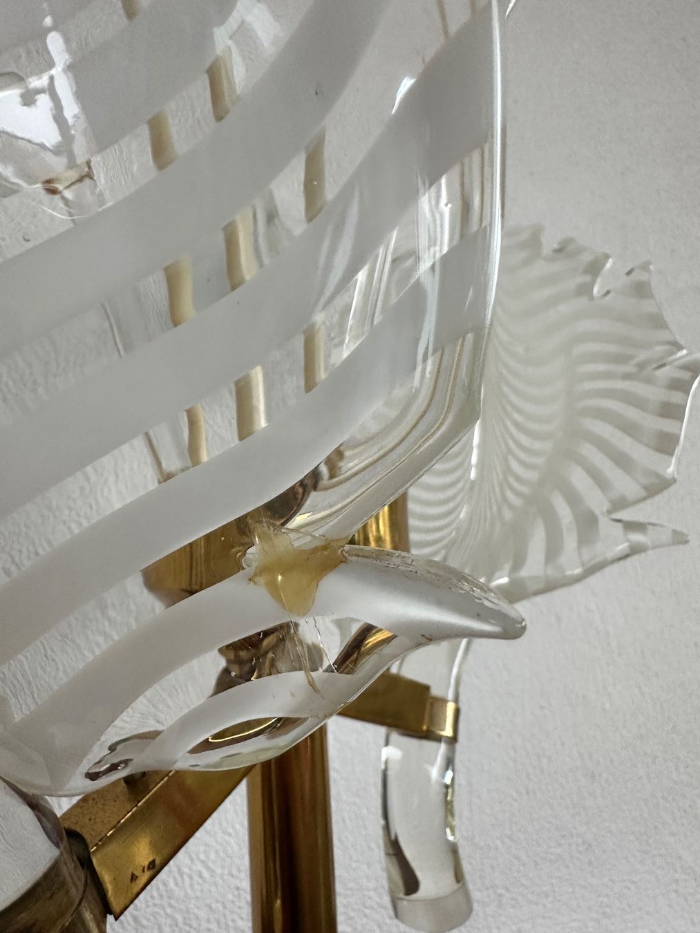 Lampade: grosse Murano / Acrylglas / Messing Tischlampe – Usato da Zürich venduto da frauflufelberg 7