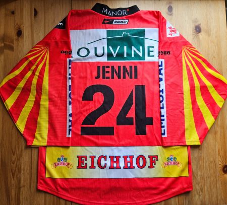HC Sierre Trikot #24 Jenni Gr. XL Wallis Eishockey