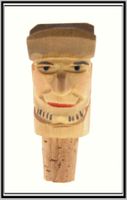Zierkorken aus Holz geschnitzt Chauffeur