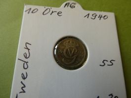 Schweden 1940, 10 Oere    Silber .400