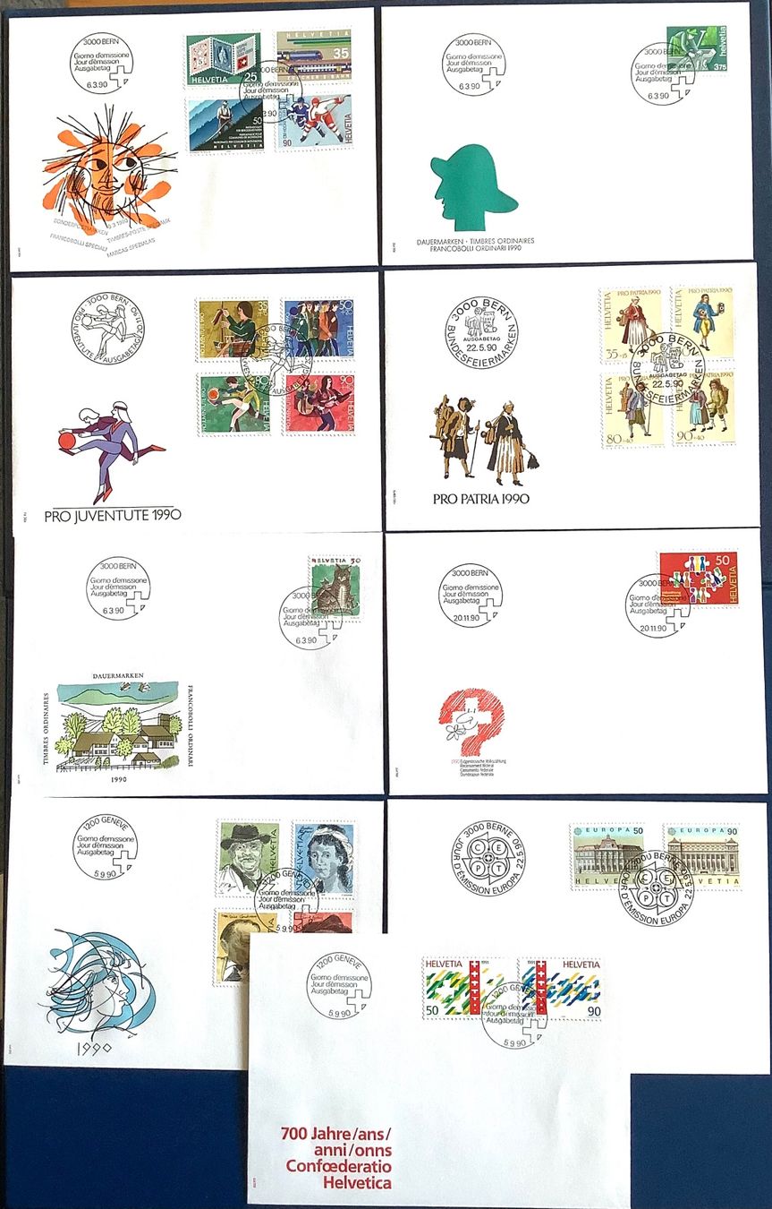 Alle Briefmarken: 1990  - Schweiz FDC / Jahresausgabe – Neu (gemäss Beschreibung) aus Liestal von Skunk02