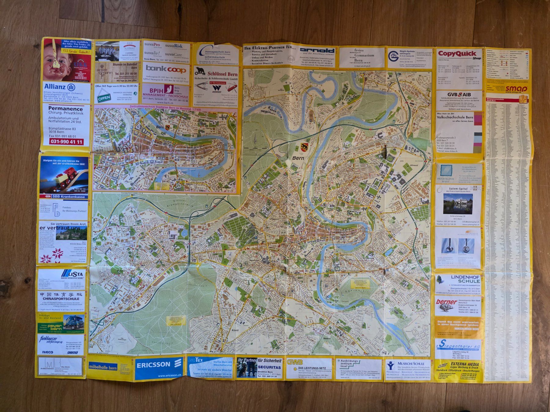 Cartine & Atlanti: alter Stadtplan Karte Stadt Bern – Usato da Walterswil BE venduto da Lonitti 1