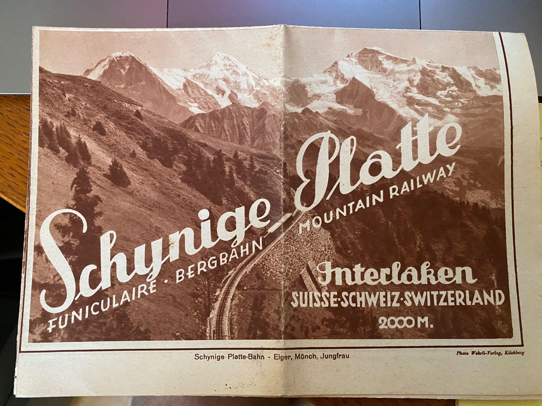Dokumente: Ancienne publicité chemin de fer Schynige Platte – Gebraucht aus Plan-les-Ouates von Asolo22